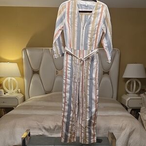 Madewell Multicolor Cotton Striped Jumpsuit